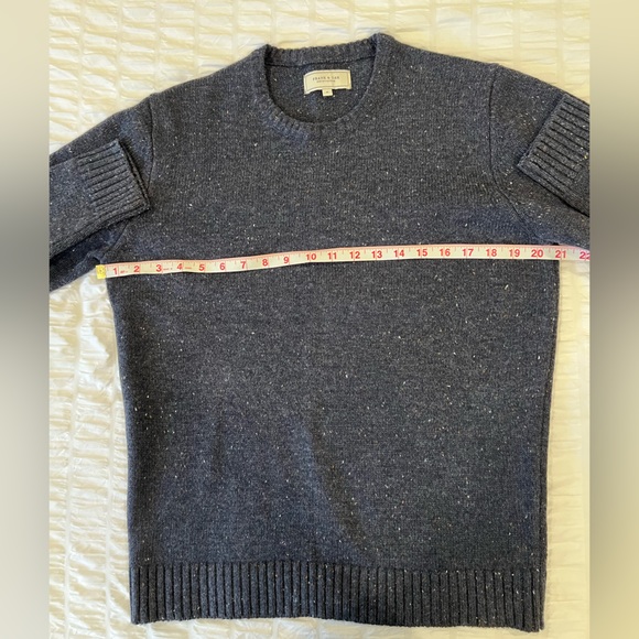 Men’s Frank & Oak Sweater with Elbow Patches | Navy Blue | Medium - Picture 3 of 6